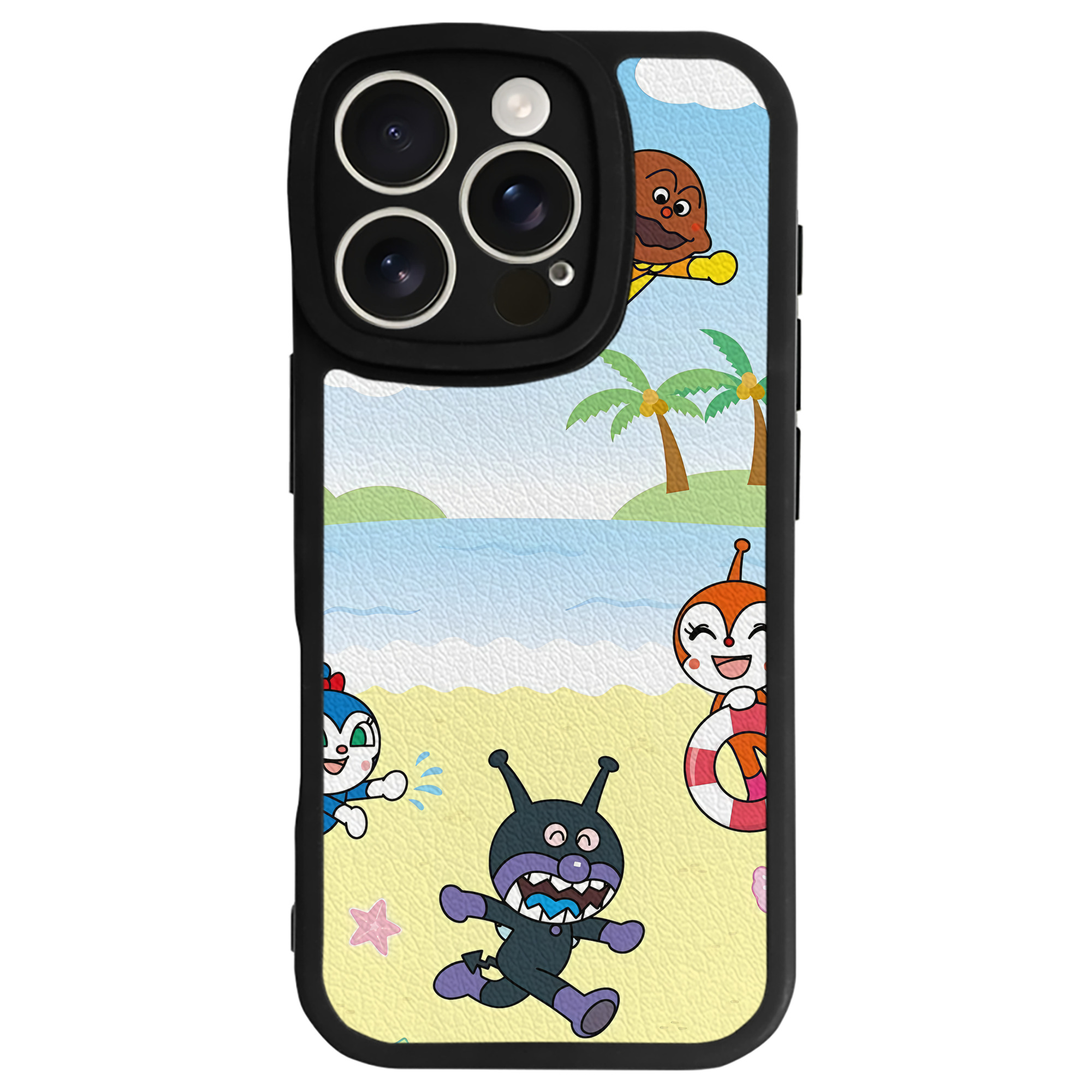 （画像用） アンパンマン Anpanman 【iPhone 16シリーズ対応】シリコンスマホケース（レザー調） 材質：シリコン